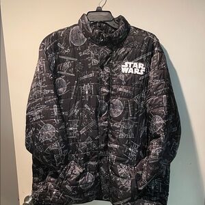 Star Wars Black and Gray Puffer Jacket